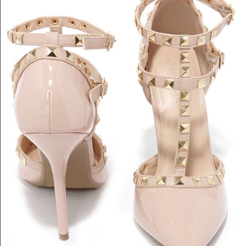 Wild Diva Nude Studded Heel